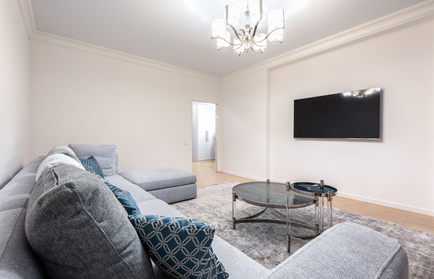 Freshly painted modern living room in a Dubai apartment